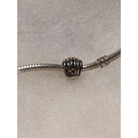 NEW Authentic Pandora Sterling 14k ALE Seashell & Golden Starfish Charm 790249 - Picture 1 of 4